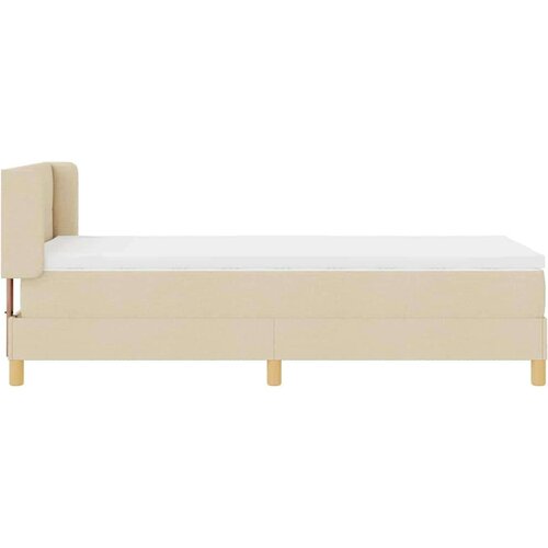  Boxspring - Krevet s oprugama s madracem Krema 90 x 190 cm tkanina Slike