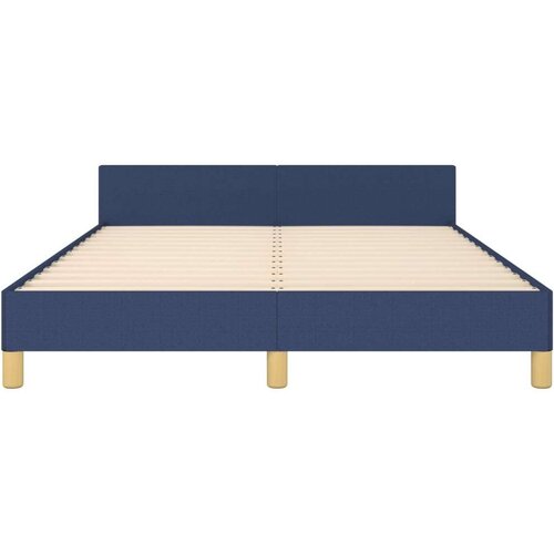 VidaXL okvir za krevet s uzglavljem plavi 140x190 cm od tkanine Slike