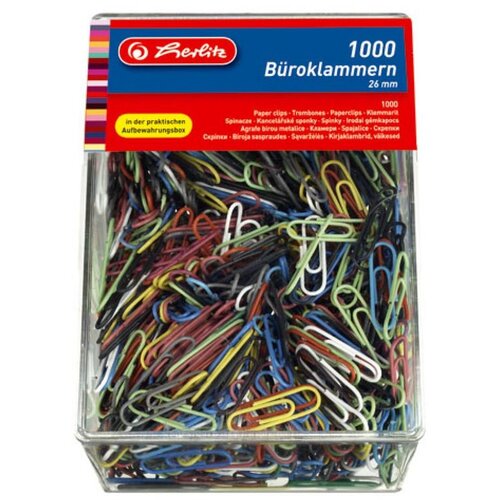 Herlitz Spojnice za spise u boji sortirano 26 mm, 1000/1 Cijene