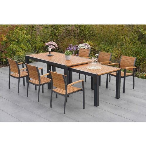 Gardenson Vrtna Garnitura Santorin, 9-Delno, Aluminij, Masivno Slike