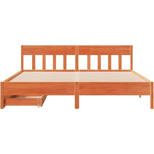 vidaXL okvir kreveta bez madraca vo&scaron;tano smeđi 200x200 cm od borovine Cijene
