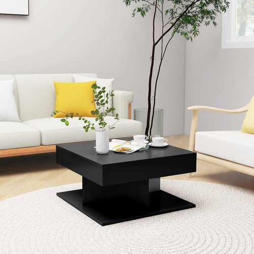  Stolić za kavu crni 57 x 57 x 30 cm od konstruiranog drva Cijene