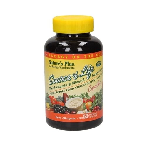 Nature's Plus source of Life - vegetarijanske kapsule - 180 veg. kapsul Cene