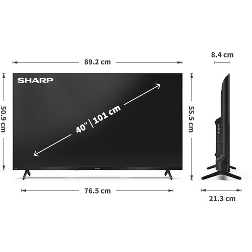 Sharp 40HF3265E Full HD QLED Google TV 101 cm (40&amp;quot;) Slike