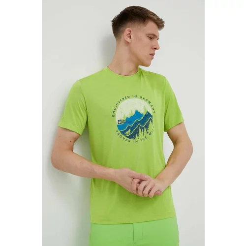 Jack Wolfskin Športna kratka majica Hiking zelena barva