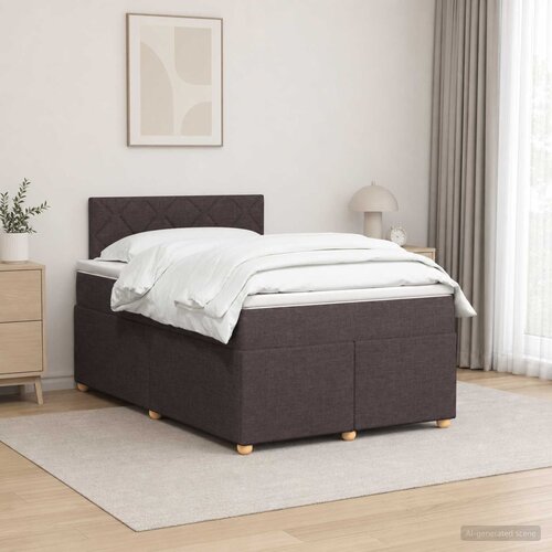  Boxspring krevet s madracem Tamno smeđa 120 x 190 cm Tkanina Cene