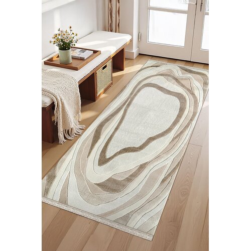 Conceptum Hypnose tepih Amorf-Ar006, Ovalan, 80 x 150 cm, krem-bež Cijene