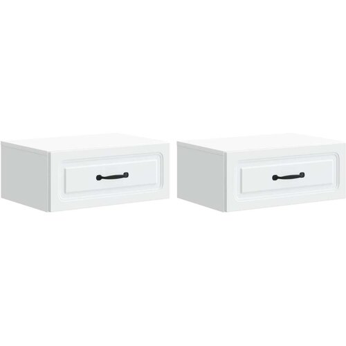  Noćni ormarić za montažu na zid 2 pcs Bijela 49 x 34 5 x 20 cm - Bijela 2 Cene