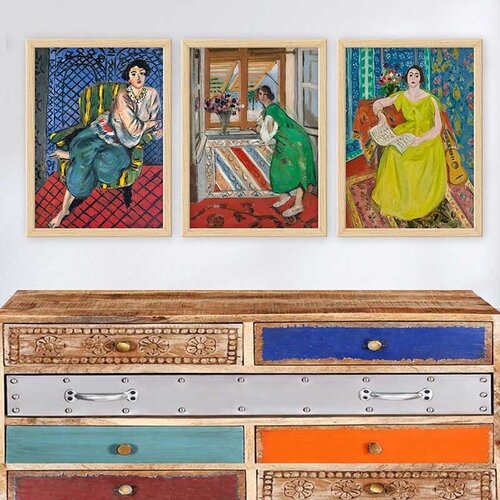 Wallity Set uramljenih slika 3NTC_UN895327, 3 Dela Cene