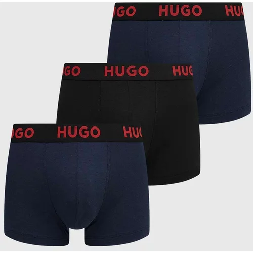 Hugo Boksarice 3-pack moški, mornarsko modra barva