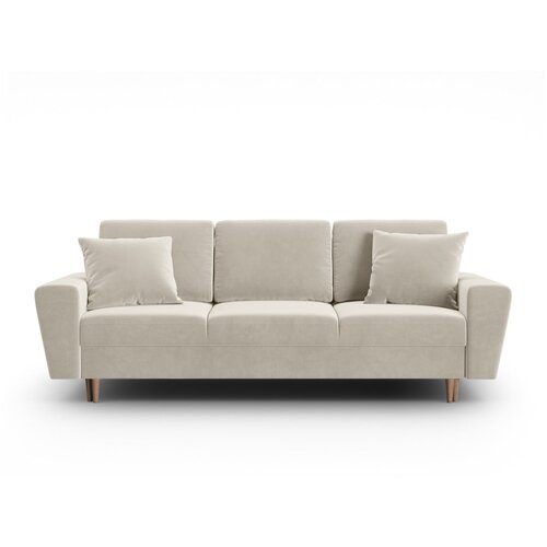 Cosmopolitan Design Bež baršunasti sklopiva/s prostorom za odlaganje sofa 235 cm Kyoto – Cene