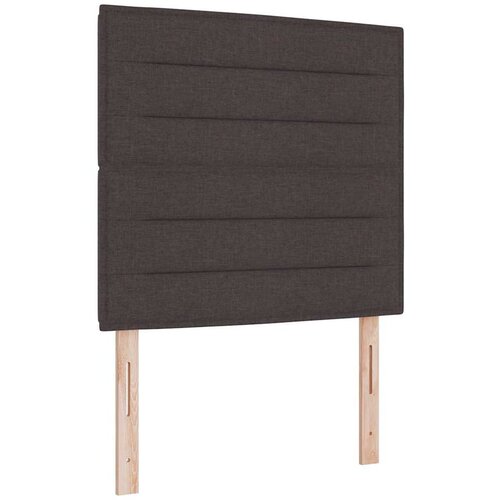 vidaXL Postelja z vzmetnico z vzglavjem Temno rjava 90 x 190 cm blago, (5000126456) Cene