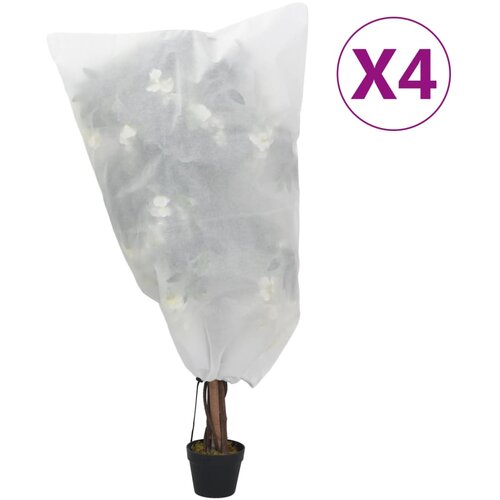 vidaXL Prevleka za rastline iz flisa z vrvico 4 kosi 70 g/m² 0,8x1 m Cene