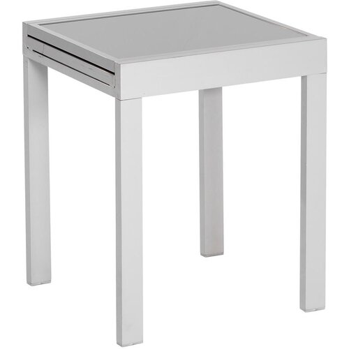 Gardenson Raztegljiva Vrtna Miza Ambia, Steklo, Aluminij, 65-130x65 Cene