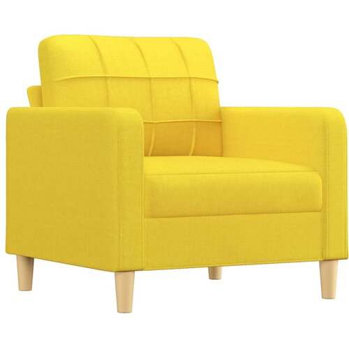  4-dijelni set sofa s jastucima svjetložuti od tkanine Slike