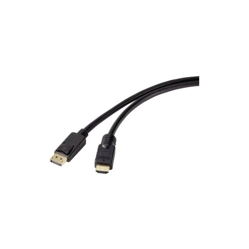 Renkforce DisplayPort / HDMI adapterski kabel DisplayPort vtič\, HDMI-A vtič 20.00 m črna RF-4596876 pozlačeni konektorji DisplayPort kabel, (20415486) Cene