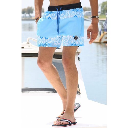 Madmext Swim Shorts - Blue - Plain Cene