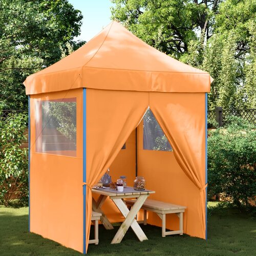 vidaXL Zložljivi pop-up šotor za zabave 4 stranice oranžna Cene
