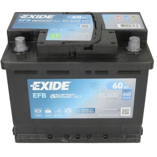 Exide akumulator 60AH START&amp;amp;#038;STOP efb EL600 Slike
