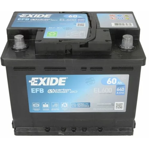 Exide akumulator 60AH START&#038;STOP efb EL600