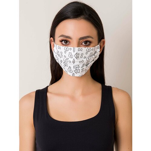 Fashion Hunters Reusable white cotton mask Cene