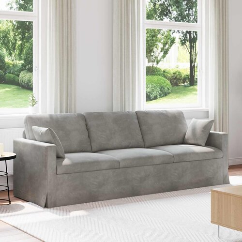 SOFA Svijetlo siva 228 x 78 x 80 cm Baršun Cene