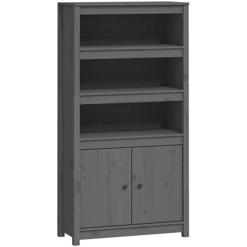 vidaXL visoka omarica siva 80x35x154 cm trdna borovina, (20653256) Cene