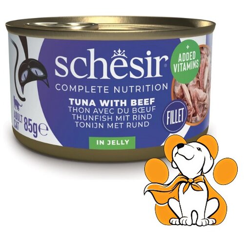Schesir Cat Tuna & Beef in Jelly 85g, Vlažna Hrana Za Mačke Sa Tunom i Govedinom Cene