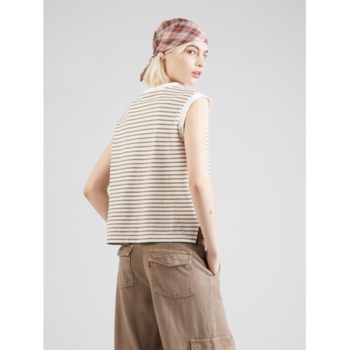 Levi&amp;#039;s Majica &amp;#039;Boxy Tank Top&amp;#039; rjava / bela Slike