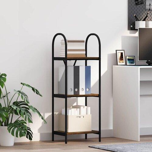 VidaXL Polica Dimljeni hrast 40 x 30 x 109 cm Konstruirano drvo Slike