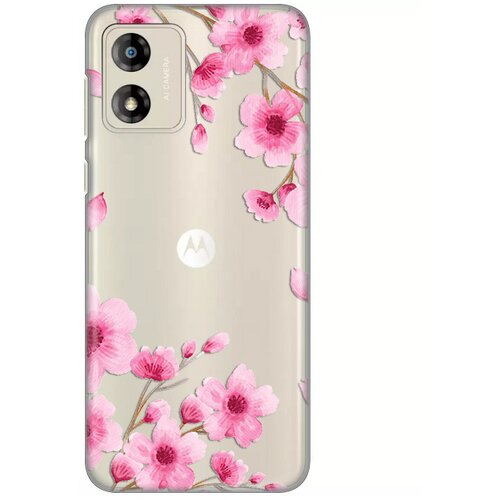 Teracell silikonska maska za Motorola Moto E13 Rose flowers Print Skin providna Slike