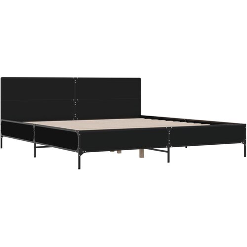 VidaXL Okvir za krevet crni 180 x 200 cm konstruirano drvo i metal Slike