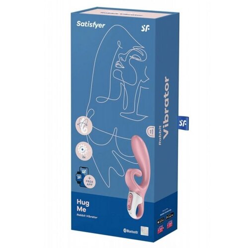  Vibrator Hug Me, Silikonski, 21cm, Roze Slike