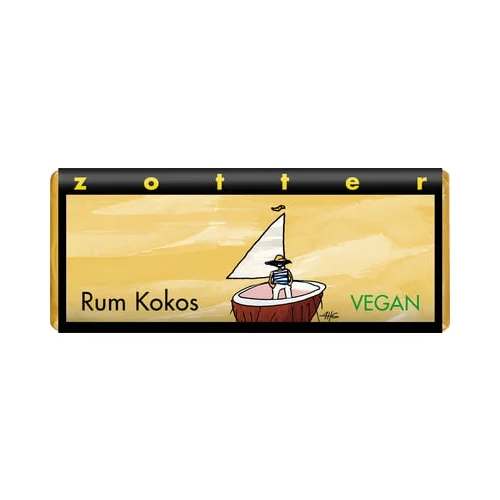 BIO čokolada - "rum kokos", VEGAN