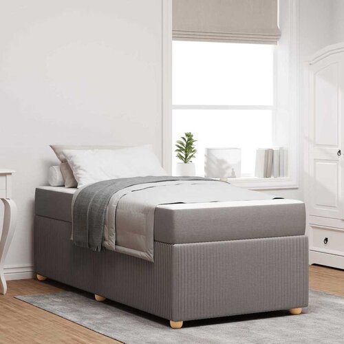 vidaXL Konstrukcija postelje Drugo Taupe 100 x 200 cm blago Cene