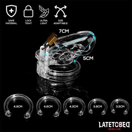 LateToBed Cage Kletka Za Penis Universal Short Clear Slike