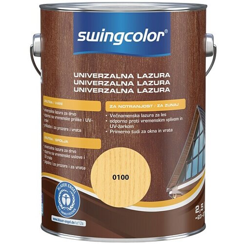 SWINGCOLOR Lazura za les (Brezbarvna, 2,5 l, Svilnati sijaj) Cene