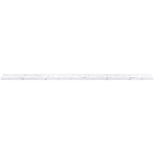  Polica na zidu s policom 2 pcs Bijeli mramor 115 x 9 x 3 cm Slike