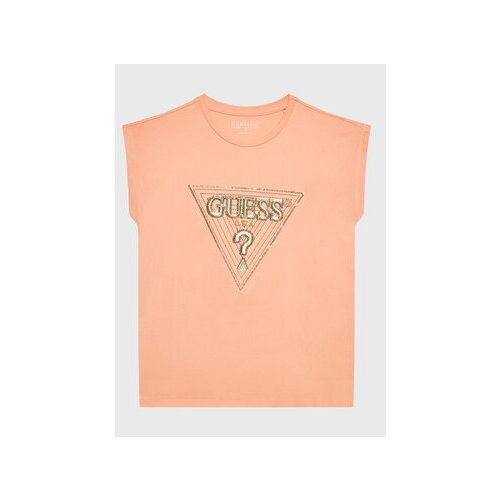 Guess Majica K3GI07 K6YW1 Oranžna Boxy Fit Slike