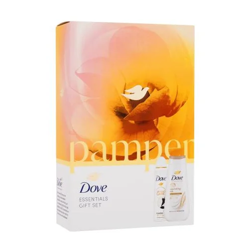 Dove Pamper Gift Set set: gel za prhanje Nourishing Silk 225 ml + antiperspirant Invisible Dry 72H 150 ml za ženske