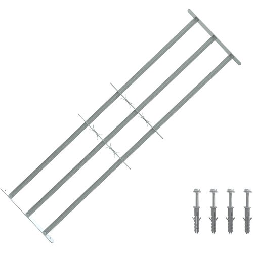  Sigurnosna re&amp;scaron;etka za prozore s 3 poprečna okvira 3 kom. Srebrna 930-1740 mm Slike