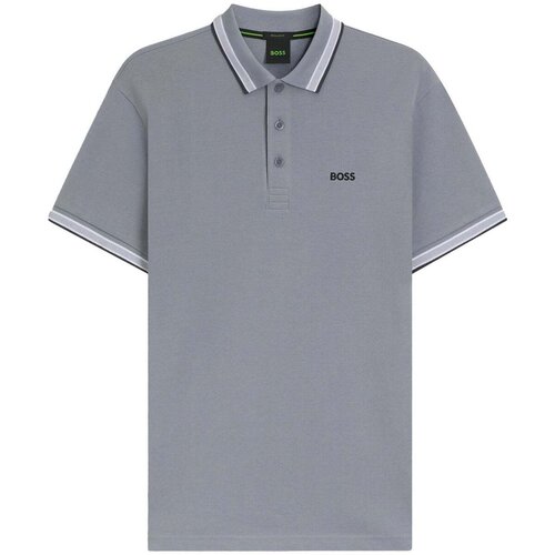 Boss Paddy Piqu&amp;eacute; Polo Shirt Grey Siva Slike