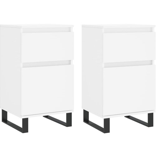 Maison Chic Komoda - Predalnik 2 kosa bela 40x35x70 cm inženirski les, (21722568) Cene