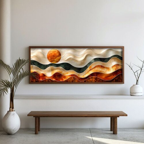 WALLXPERT FAH044-150 Multicolor Decorative Framed MDF Painting Cene