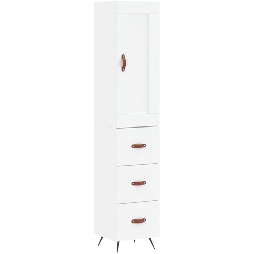 Maison Chic Visoka omara - Komoda - Predalnik bela 34,5x34x180 cm inženirski les, (21719343) Cene