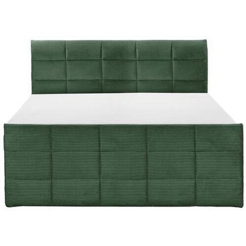 MID.YOU POSTELJA BOXSPRING 180 cm x 200 cm , tekstil, leseni material olivno zelena Slike