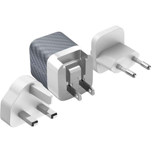 Energizer Omrežni polnilec GaN 3.0 4A USB in USB-C 38W večvtičnica EU / Združeno kraljestvo / ZDA, Blanc / Gris, (5000007948) Cene