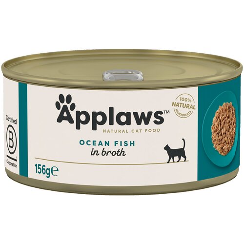 Applaws Ekonomično pakiranje u juhi 24 x 156 g - Morska riba Slike