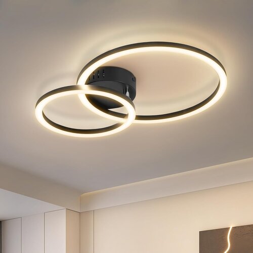 Nettlife stropna LED svetilka 40 cm - 23 W - kuhinjska svetilka 3 000 K - toplo bela - moderna dnevna soba svetilka - spalnična svetilka - 2 obroča, (5000219989) Cene