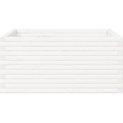  Vrtna sadilica bijela 100x100x46 cm od masivne borovine Slike